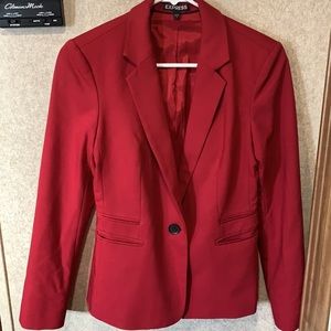 Red 1 button jacket